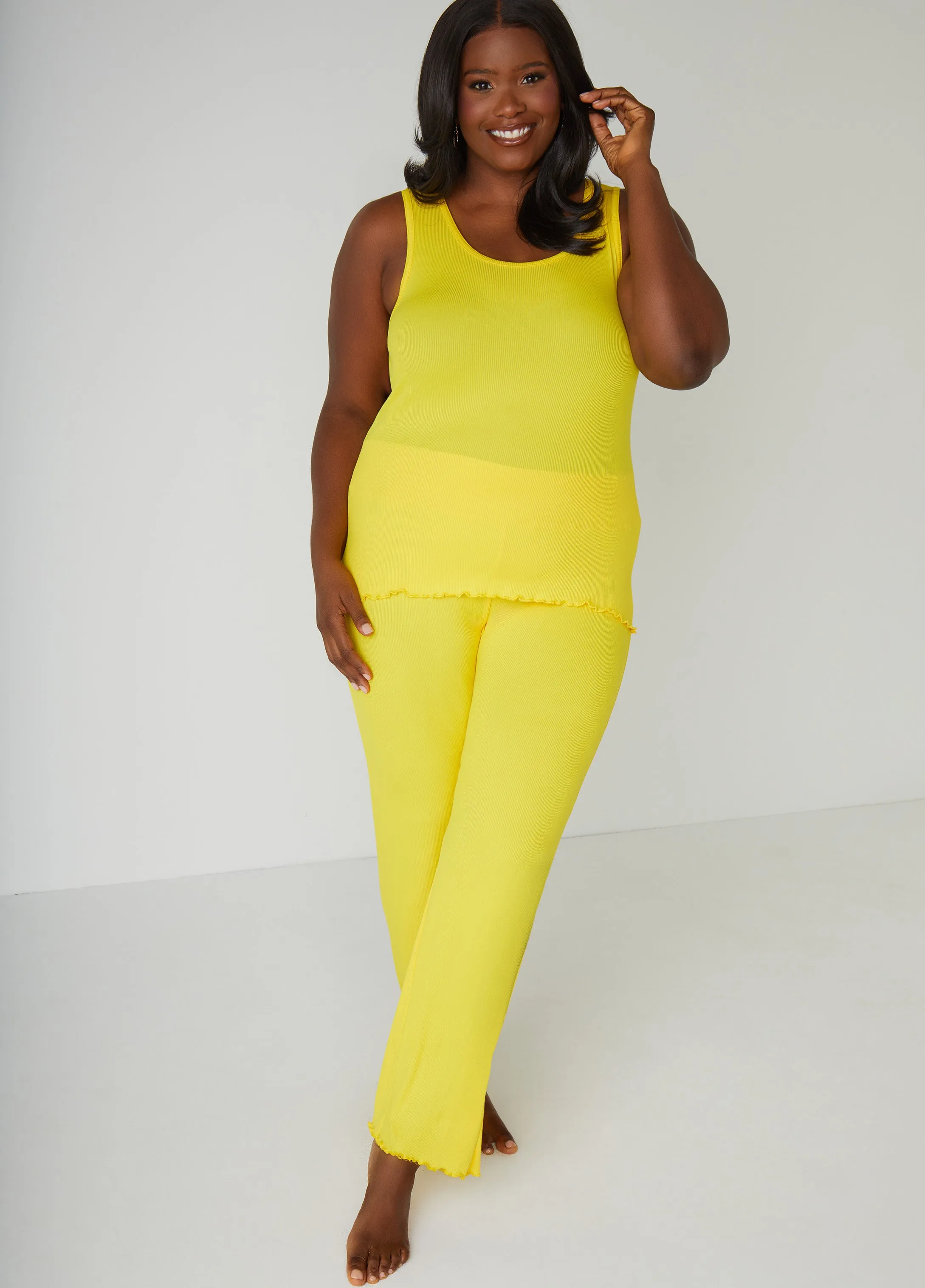 Love To Sleep Knit Pajama Set sold by Ashley Stewart product image thumbnail 3