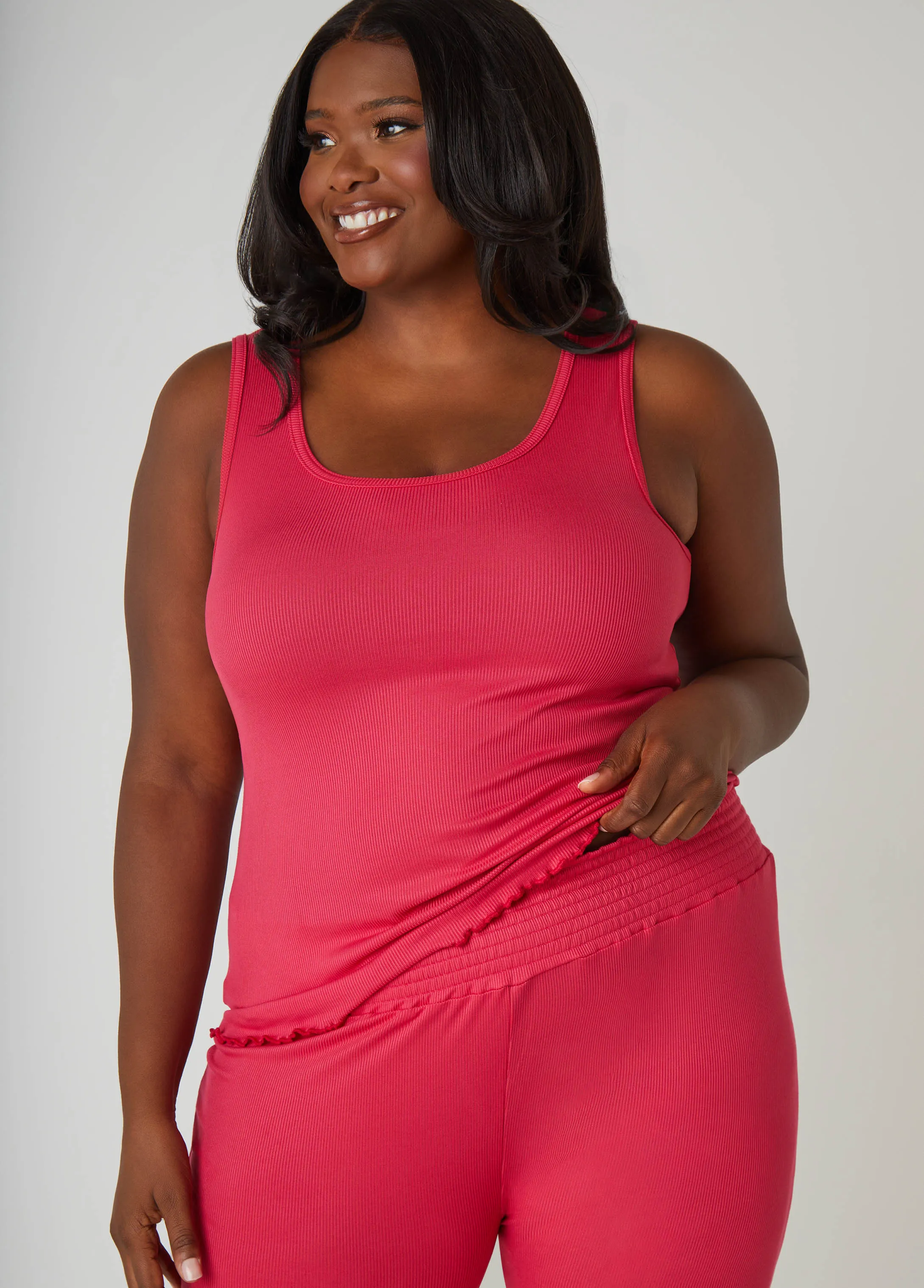 Love To Sleep Ribbed Set sold by Ashley Stewart product image thumbnail 3