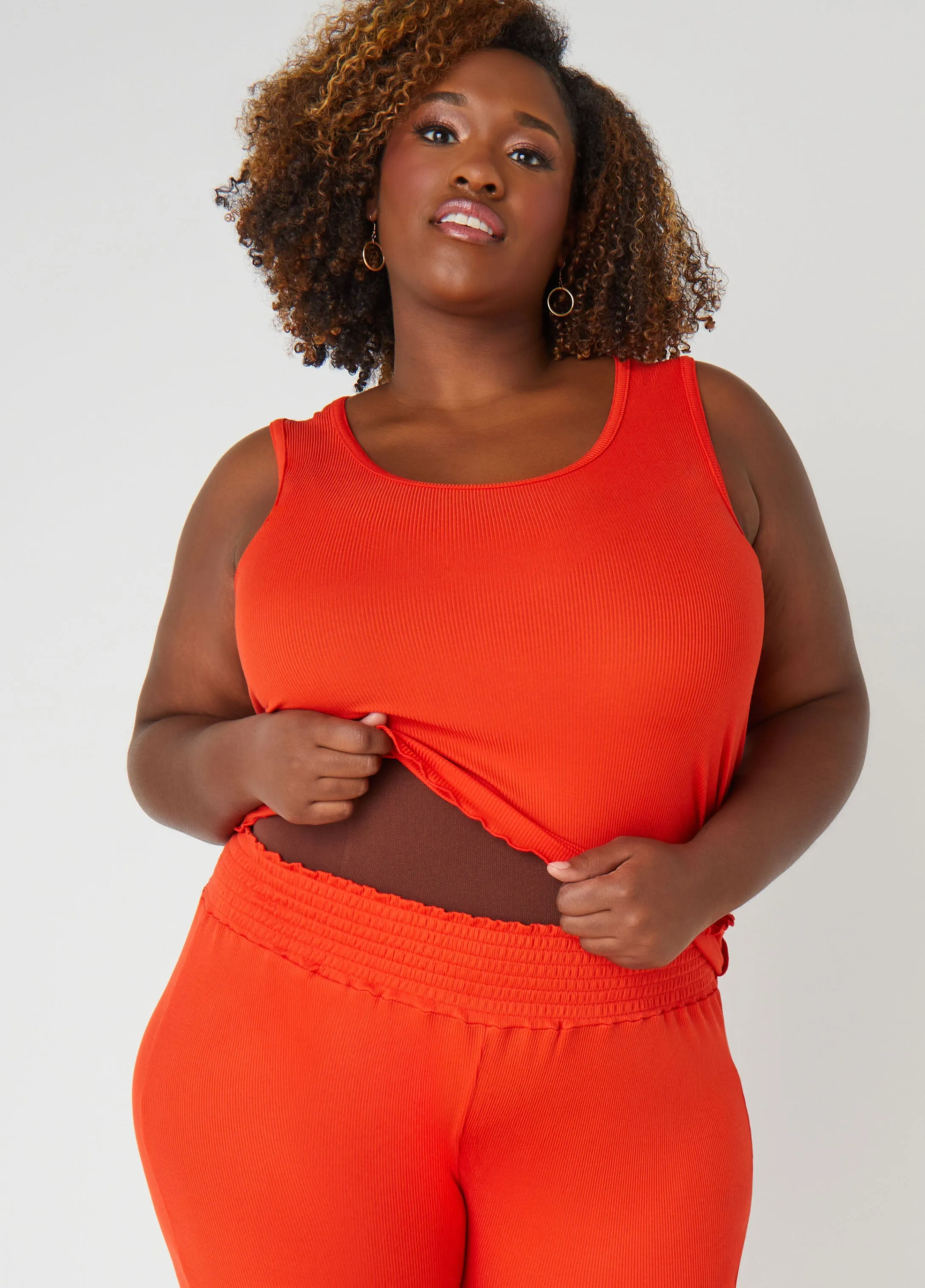 Love To Sleep Ribbed Pajama Set sold by Ashley Stewart product image thumbnail 3