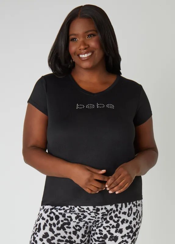 Bebe Printed Joggers Pajamas Set sold by Ashley Stewart