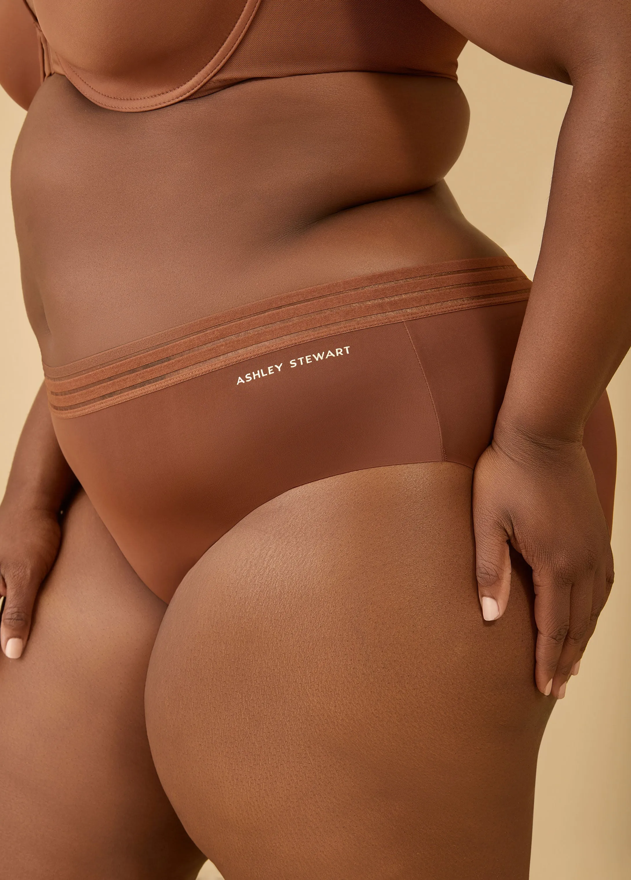 Microfiber Sheer Waist Brief Panty sold by Ashley Stewart product image thumbnail 3