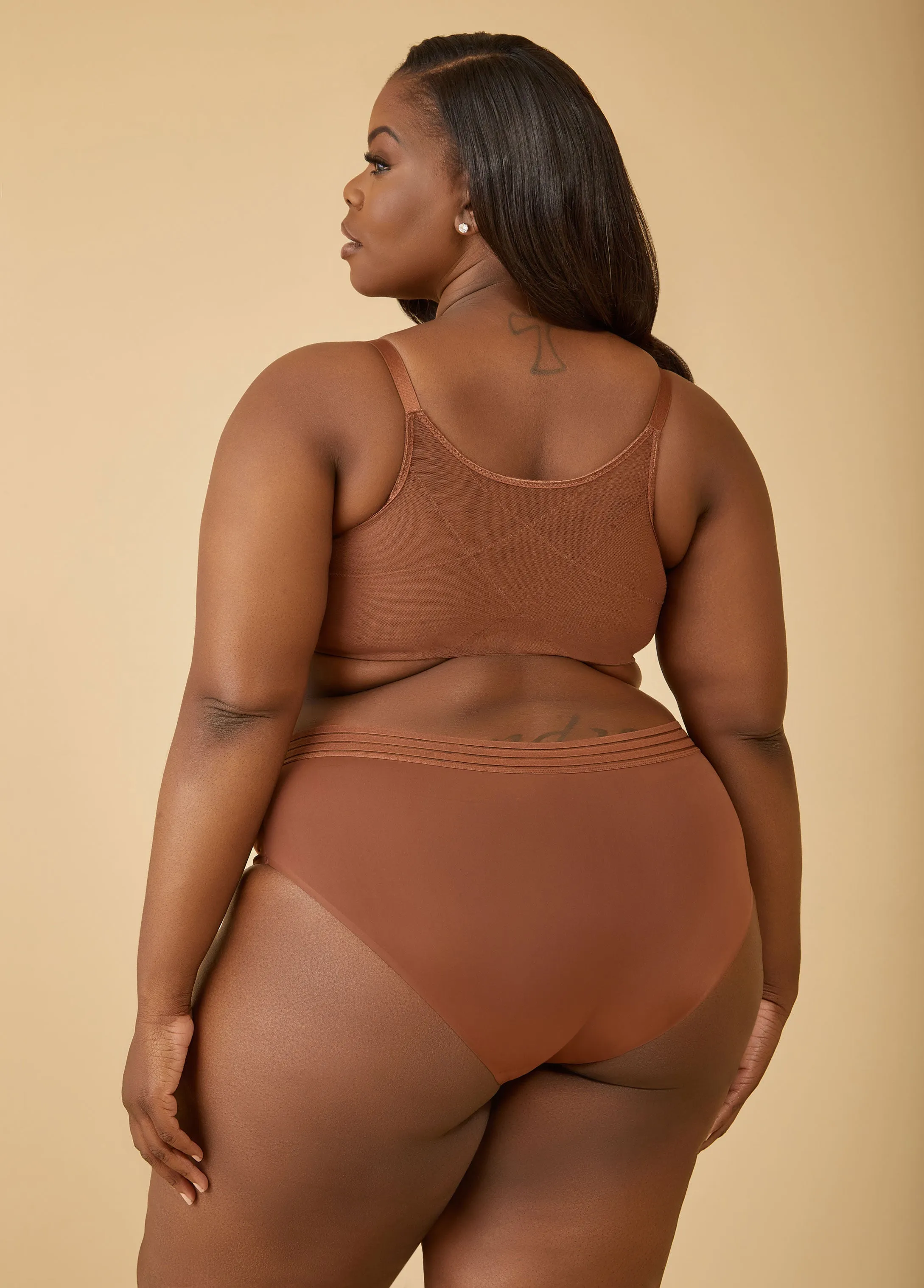 Microfiber Sheer Waist Brief Panty sold by Ashley Stewart product image thumbnail 2