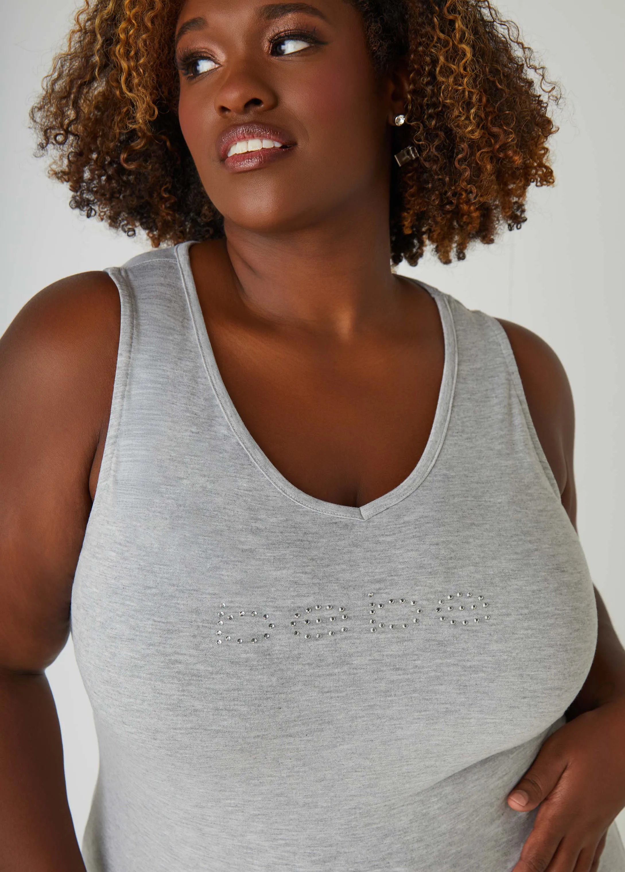 Bebe Logo Print Jersey Pajama Set sold by Ashley Stewart product image thumbnail 4