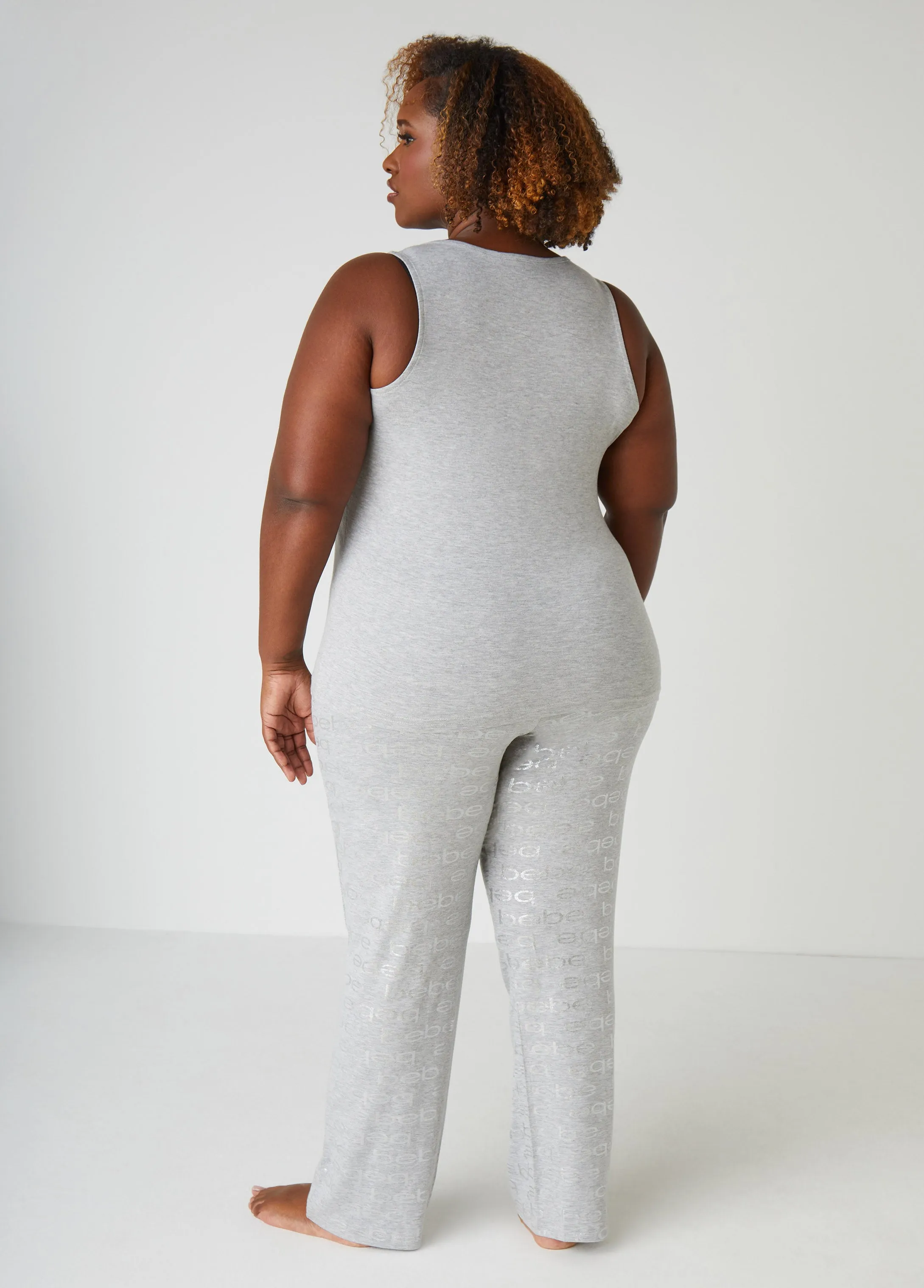 Bebe Logo Print Jersey Pajama Set sold by Ashley Stewart product image thumbnail 2