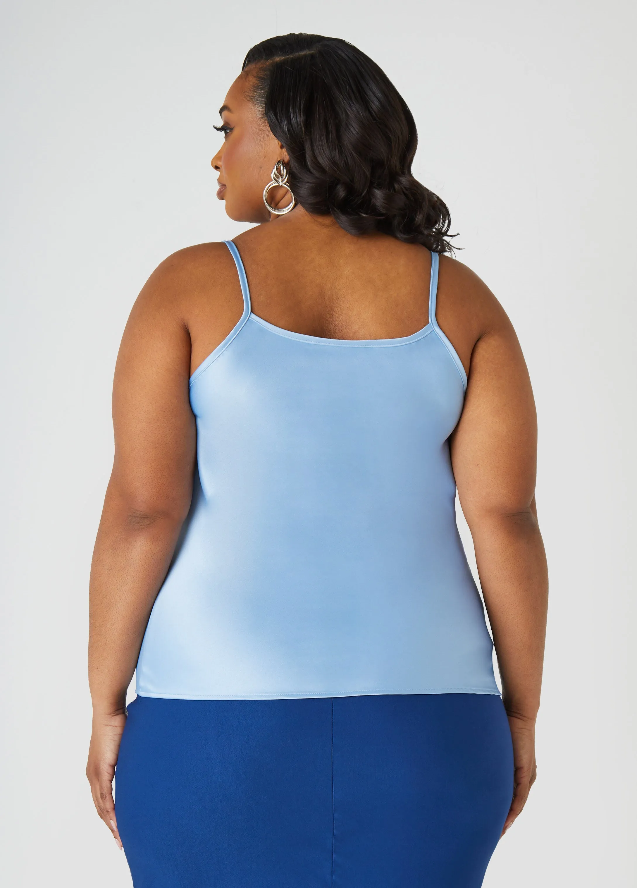 Satin Cowl Neck Cami sold by Ashley Stewart product image thumbnail 2