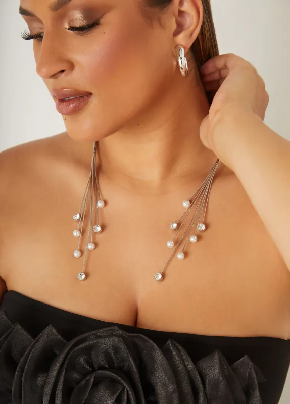 Faux Pearl & Crystal Fireworks Collar made by Ashley Stewart