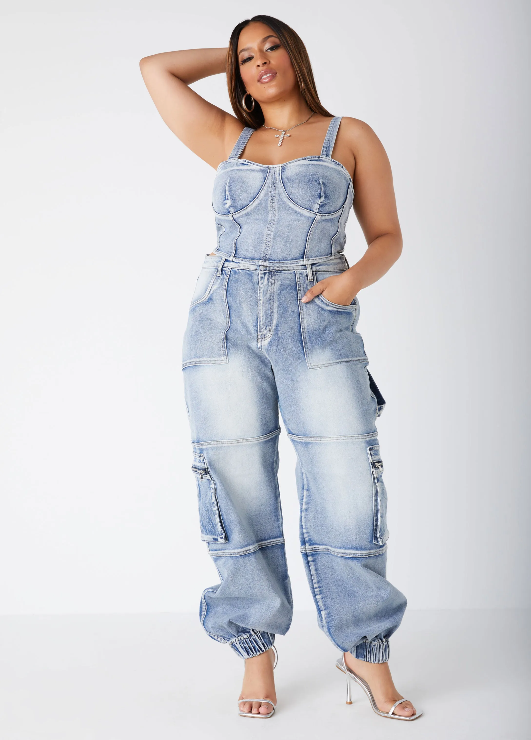 Denim Bustier sold by Ashley Stewart product image thumbnail 3