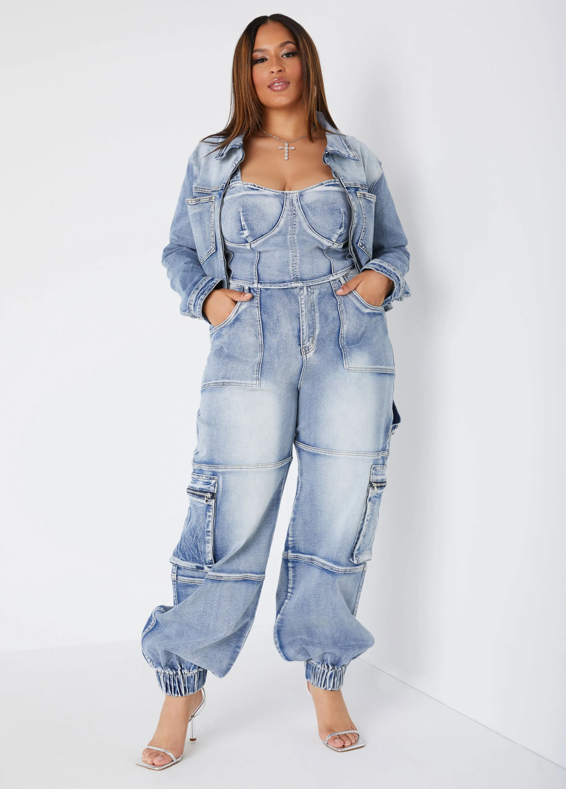 Denim Bustier sold by Ashley Stewart product image thumbnail 4