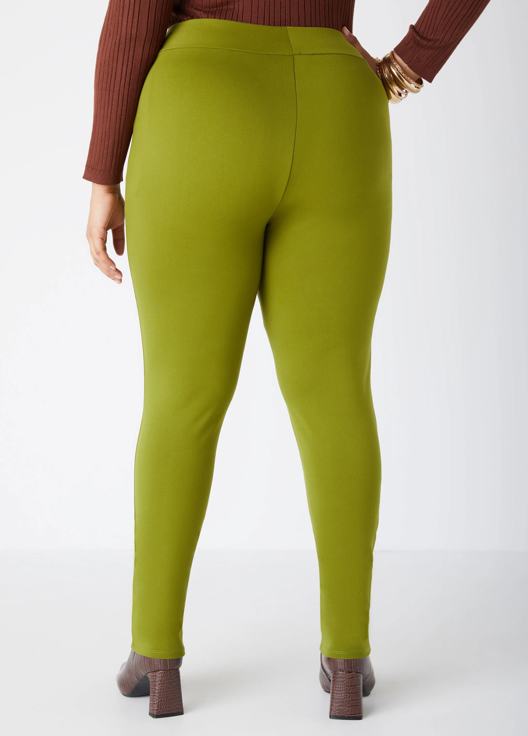 High Rise Seamed Ponte Leggings sold by Ashley Stewart product image thumbnail 2