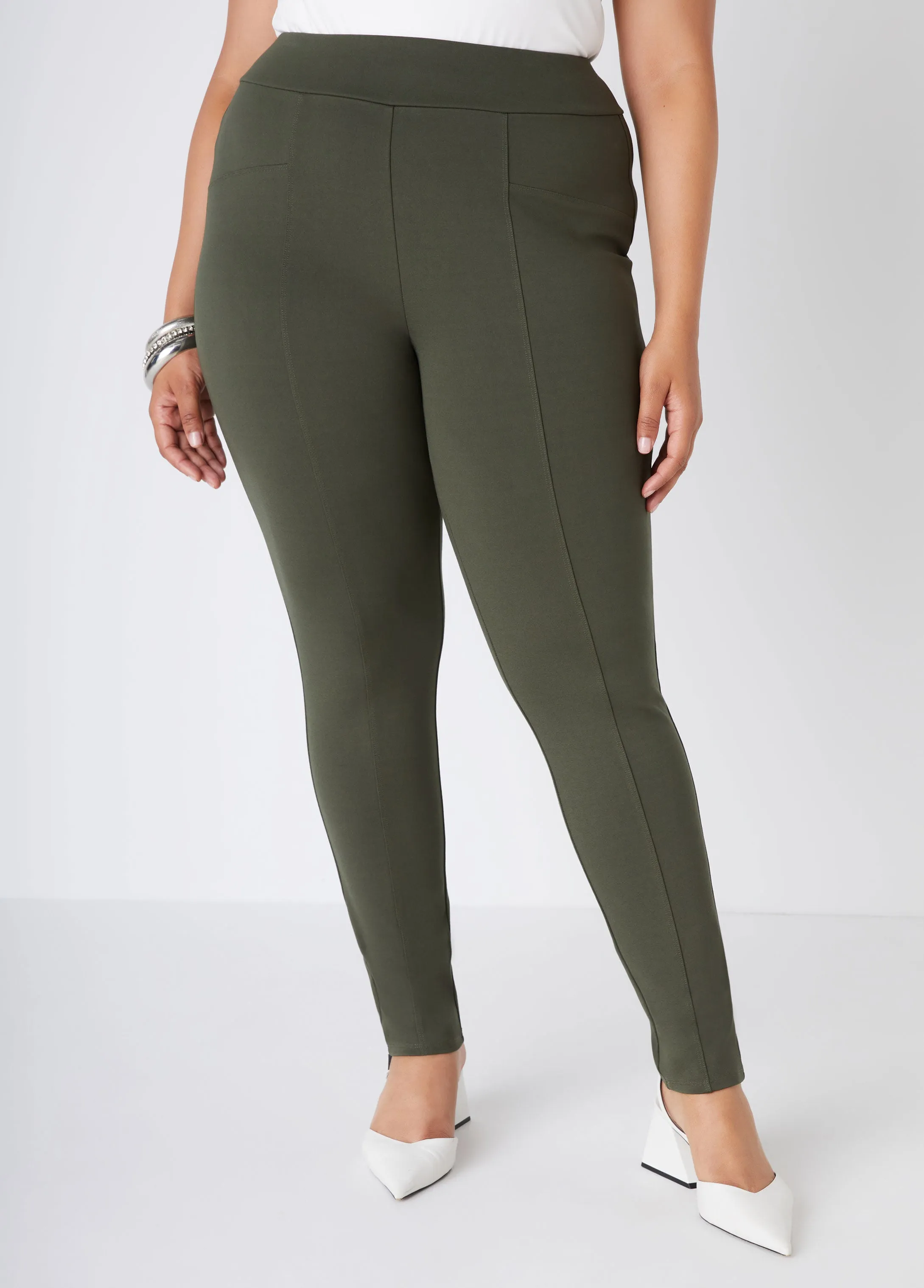 Seamed Ponte Leggings sold by Ashley Stewart