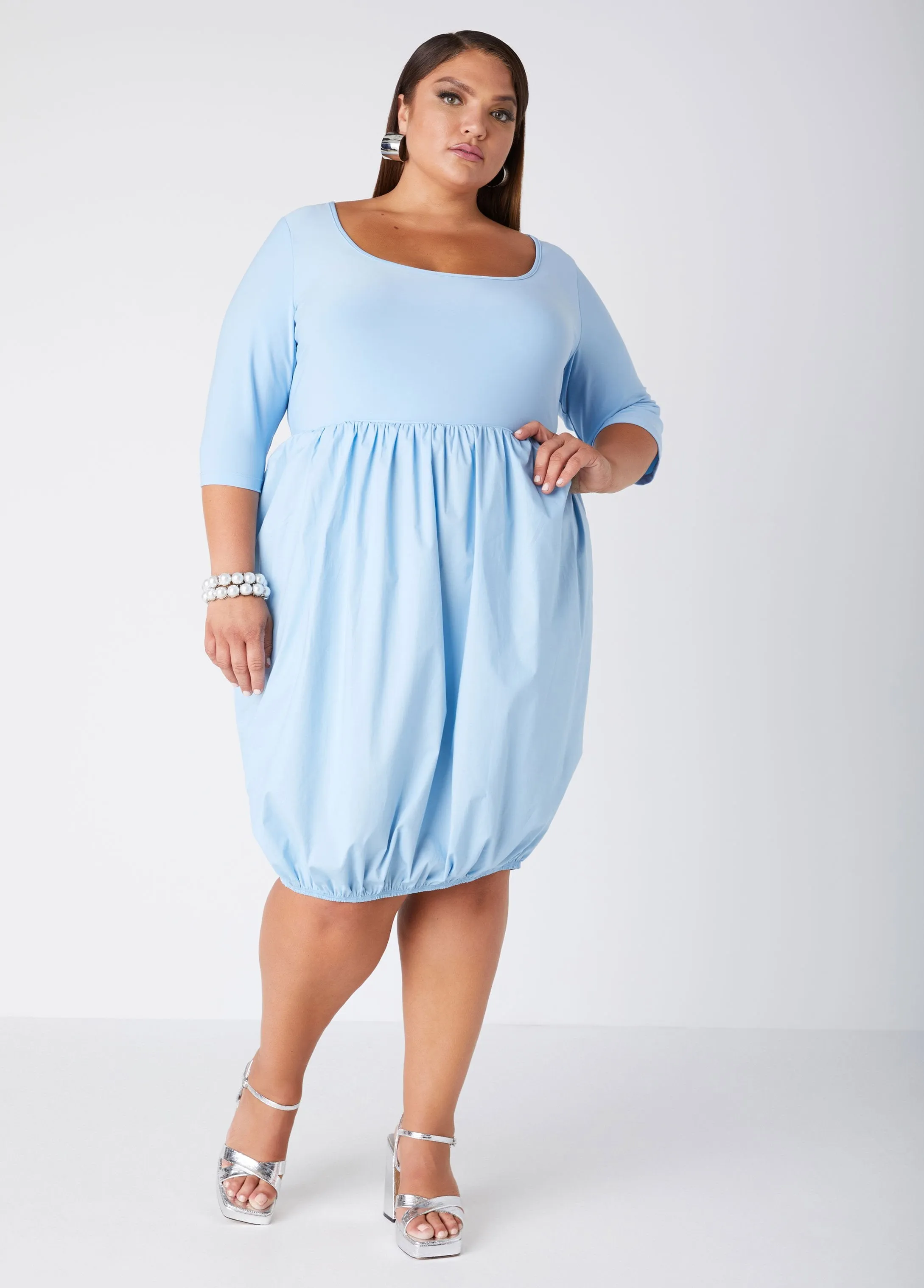 Paneled Bubble Dress sold by Ashley Stewart product image thumbnail 4