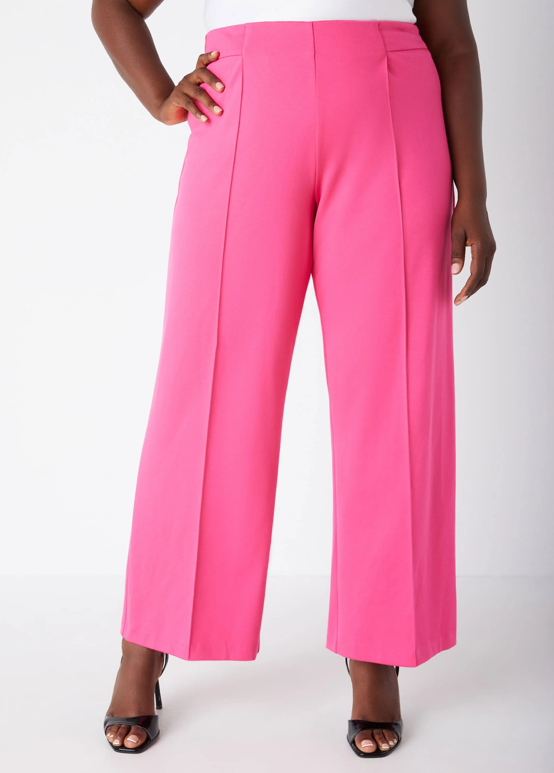 High Waist Ponte Straight Leg Pants sold by Ashley Stewart product image thumbnail 3