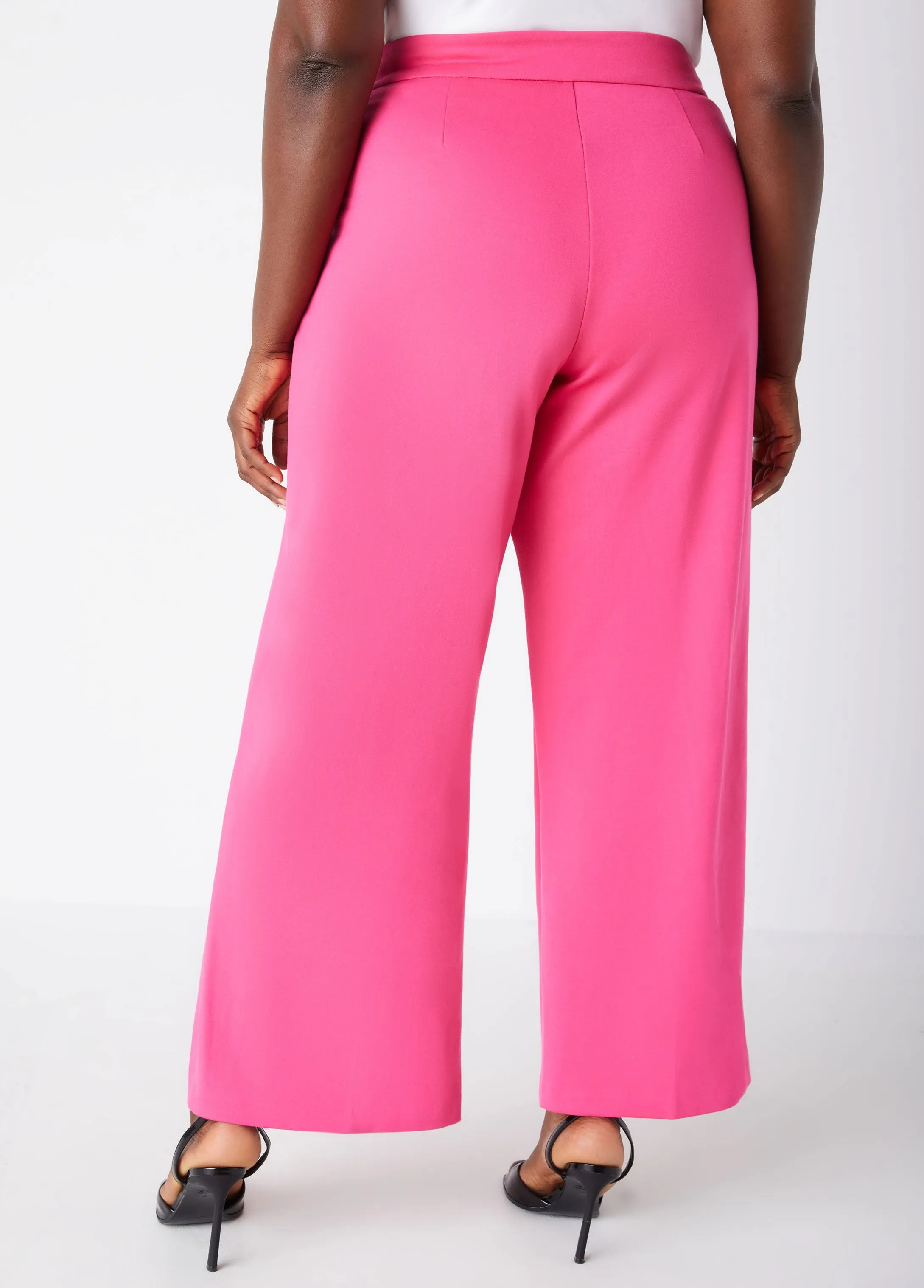 High Waist Ponte Straight Leg Pants sold by Ashley Stewart product image thumbnail 2
