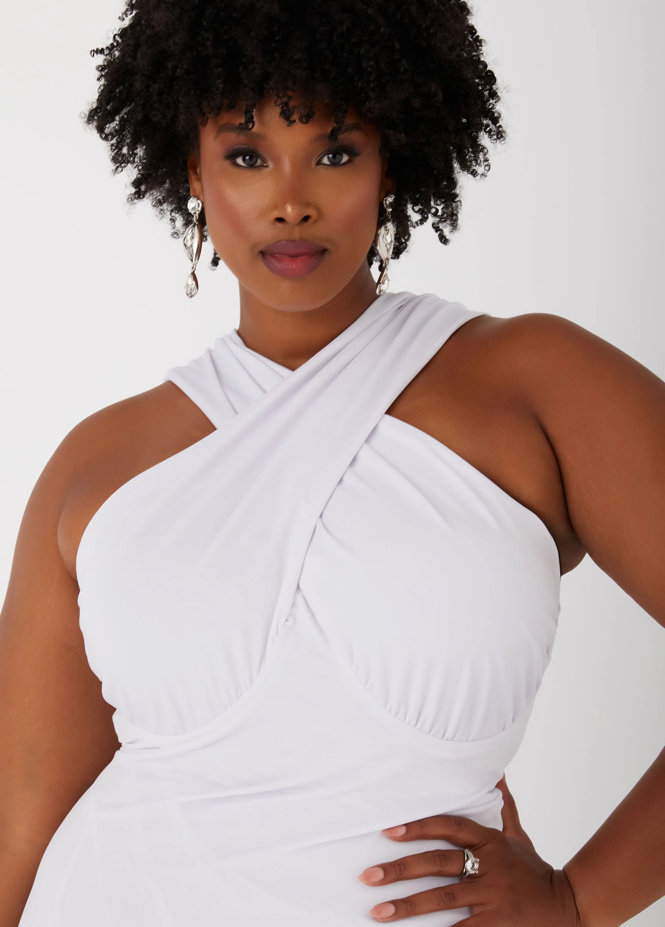 Crisscross Bodycon Dress sold by Ashley Stewart product image thumbnail 3