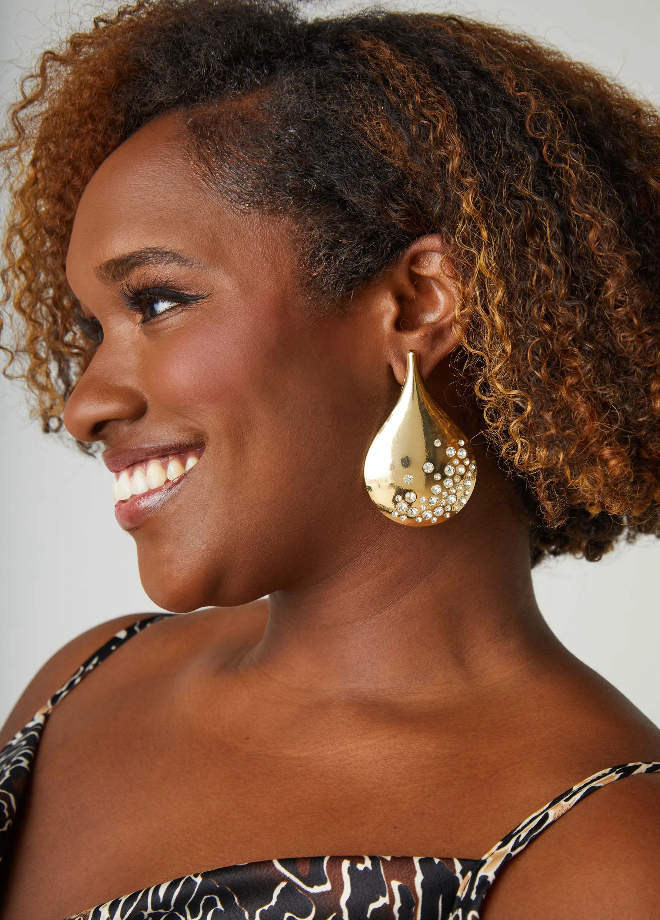 Crystal Teardrop Earrings sold by Ashley Stewart