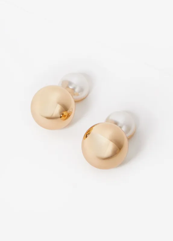 Bead And Faux Pearl Earrings sold by Ashley Stewart