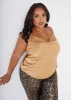 Cowl Neck Satin Cami sold by Ashley Stewart