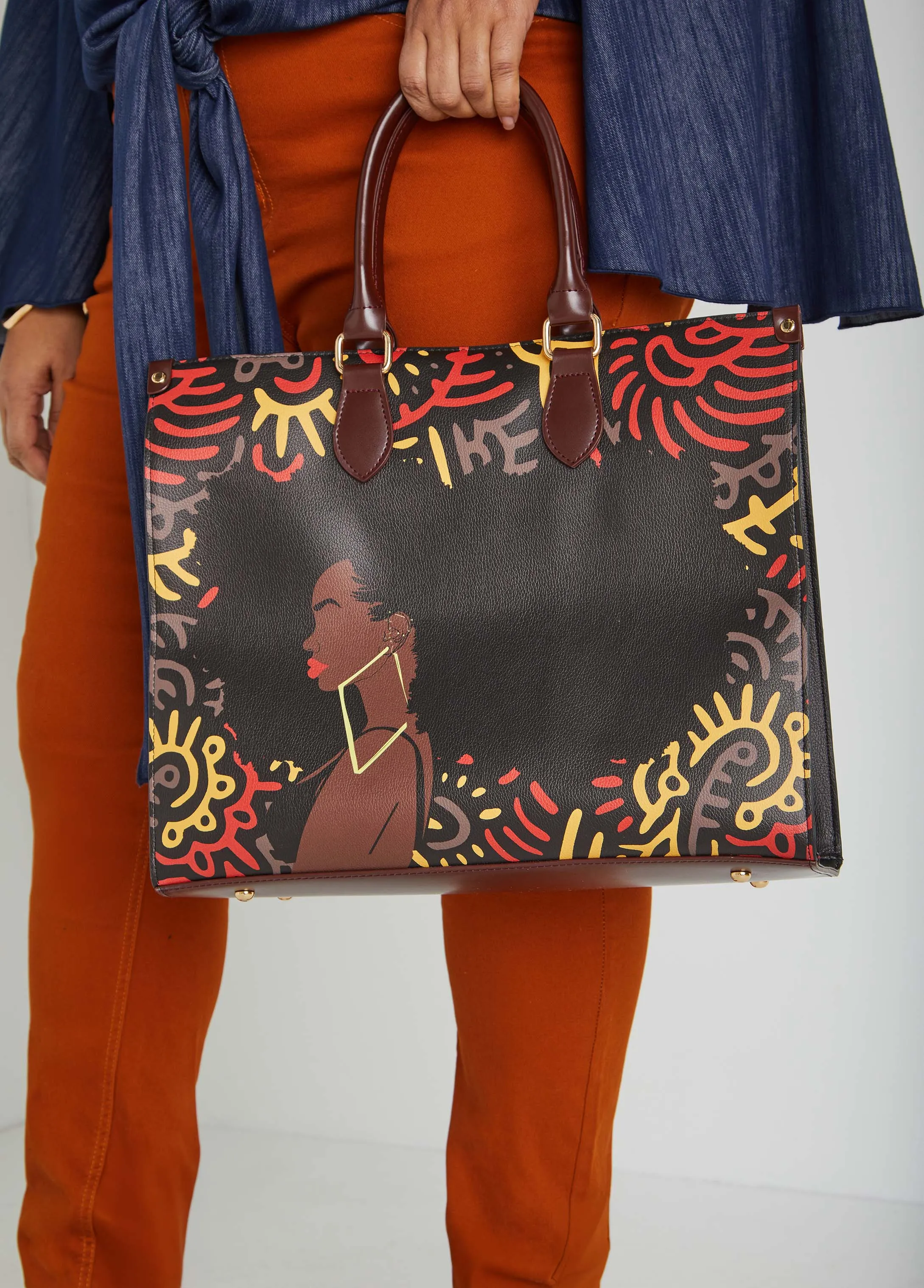 Pardon My Fro™ Harlem Tote sold by Ashley Stewart product image thumbnail 3