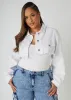 Frayed Crop Denim Jacket sold by Ashley Stewart