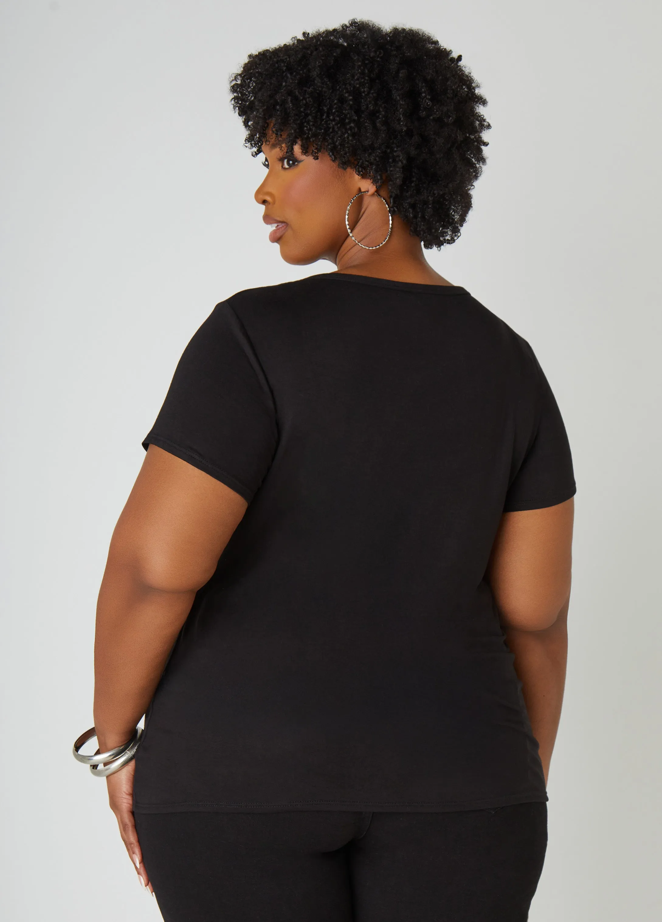 Born Iconic Glittered Graphic Tee sold by Ashley Stewart product image thumbnail 2