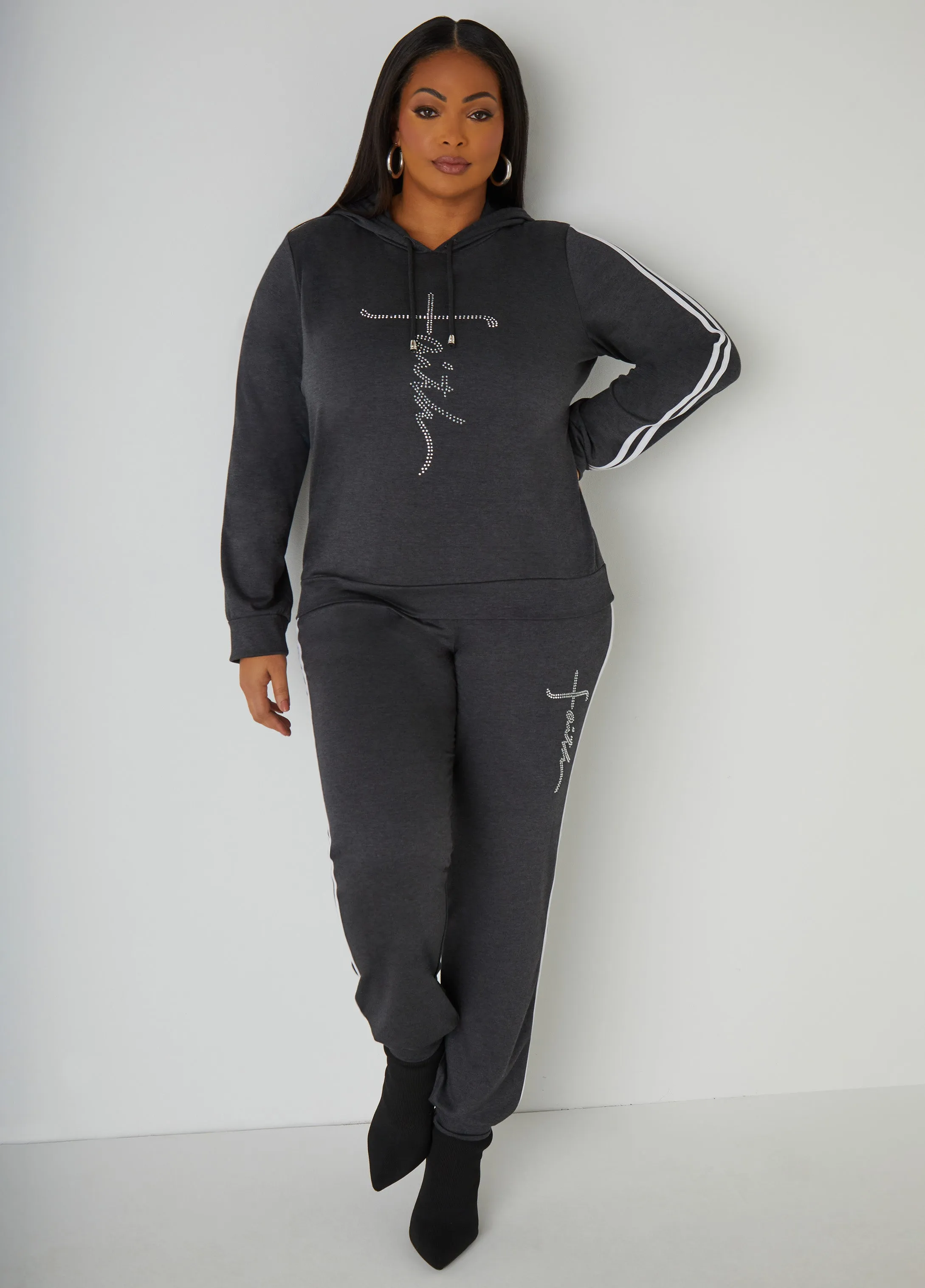 Faith Crystal Pullover sold by Ashley Stewart product image thumbnail 3