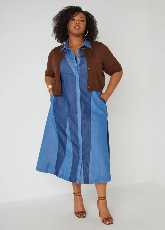 Cropped Stretch Knit Cardigan sold by Ashley Stewart