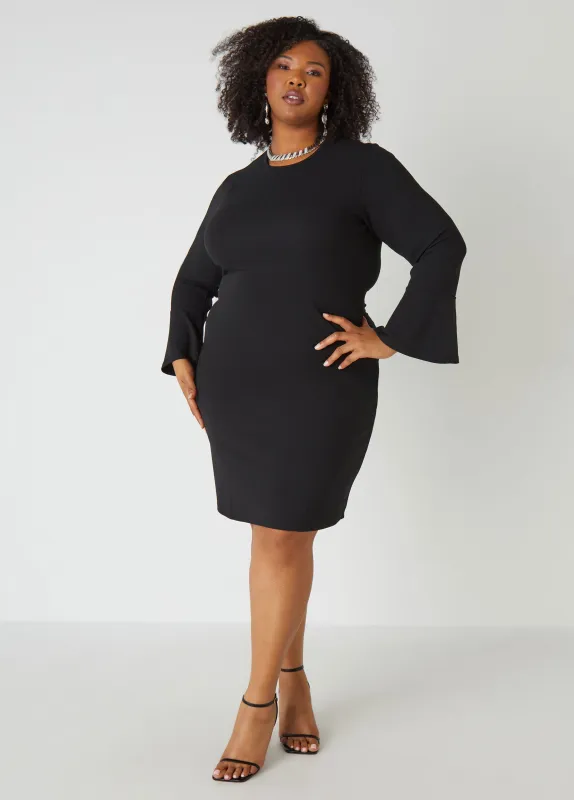 Bell Sleeved Sheath Dress sold by Ashley Stewart