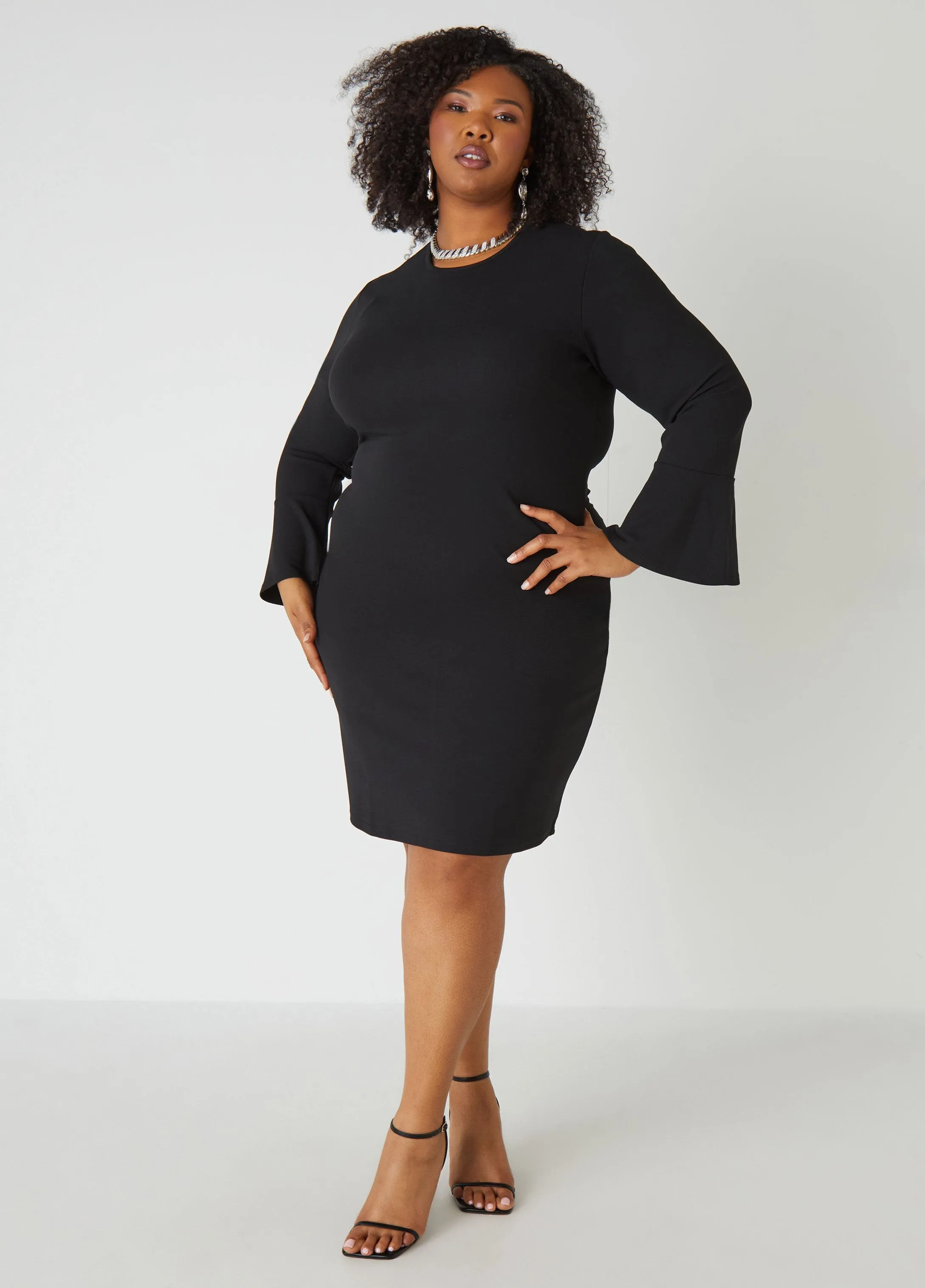 Bell Sleeved Sheath Dress sold by Ashley Stewart