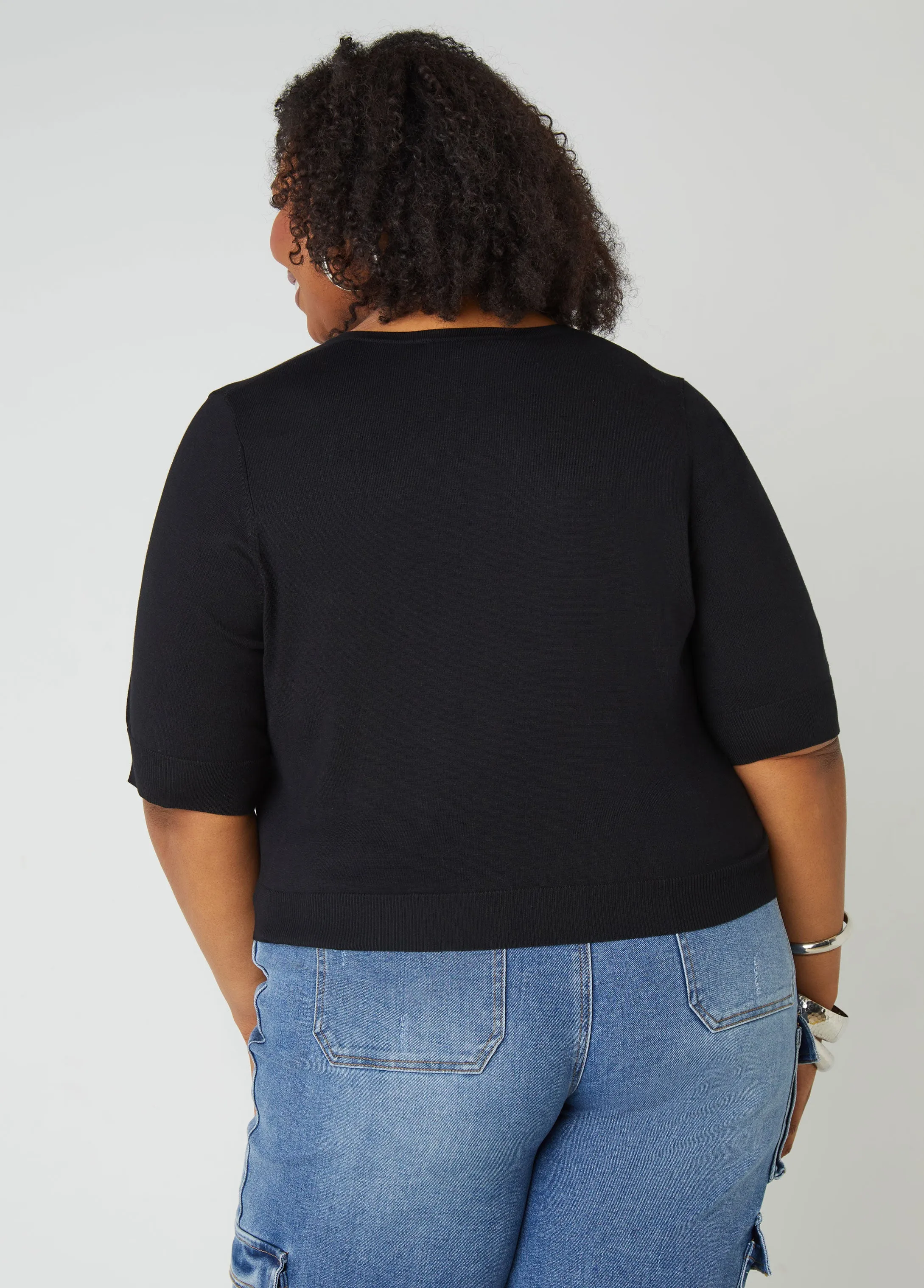 Cropped Cardigan sold by Ashley Stewart product image thumbnail 2