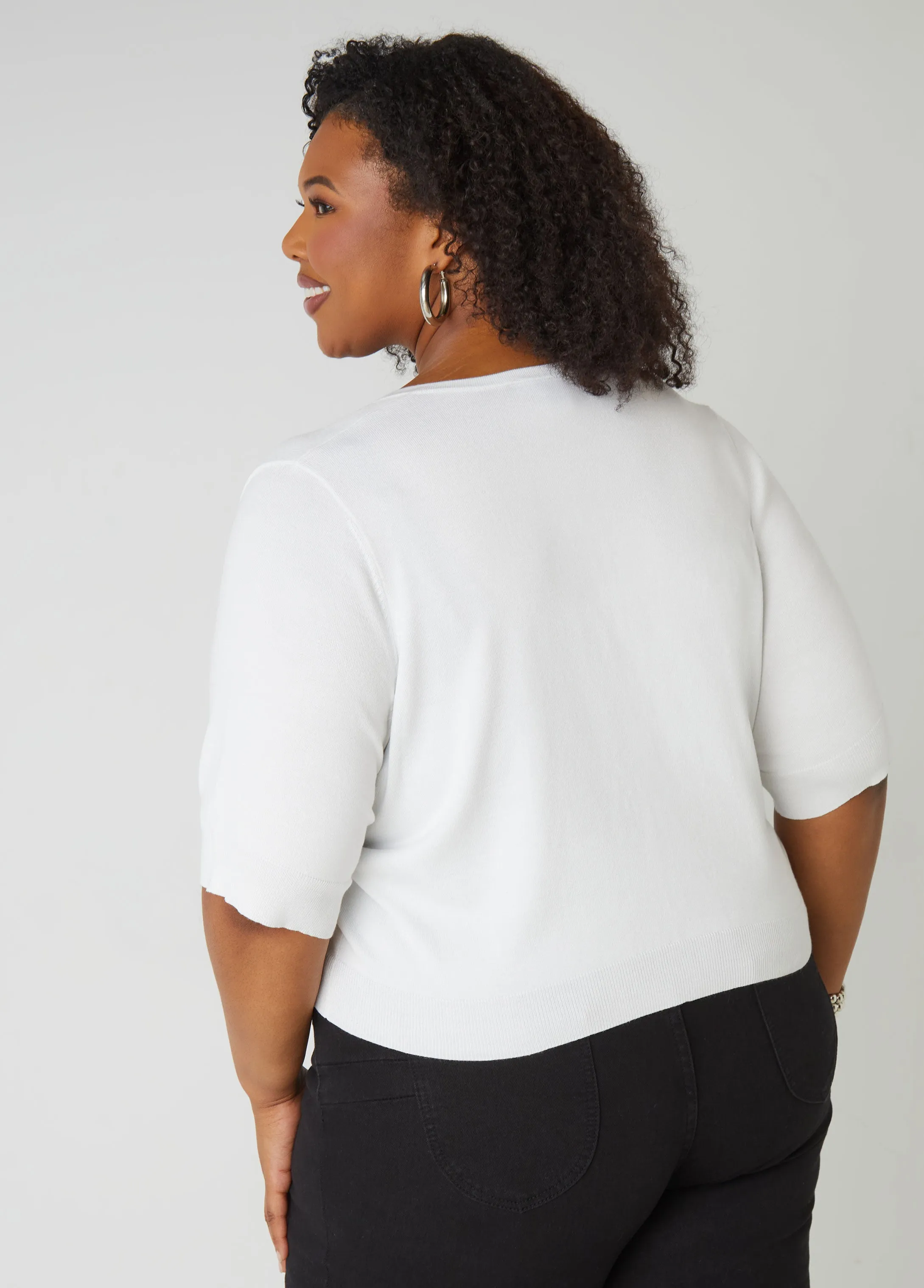 Cropped Cardigan sold by Ashley Stewart product image thumbnail 5