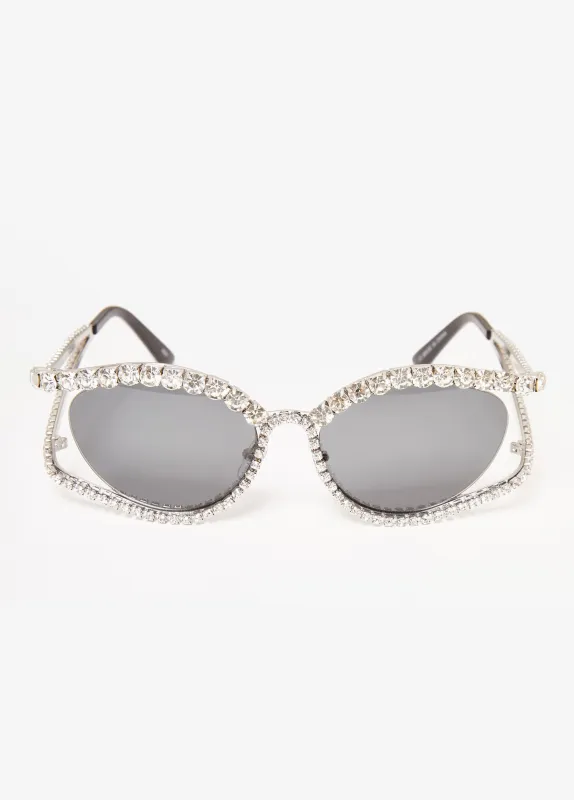 Crystal Cutout Cat Eye Sunglasses sold by Ashley Stewart