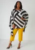 Striped Drama Sleeved Blouse sold by Ashley Stewart