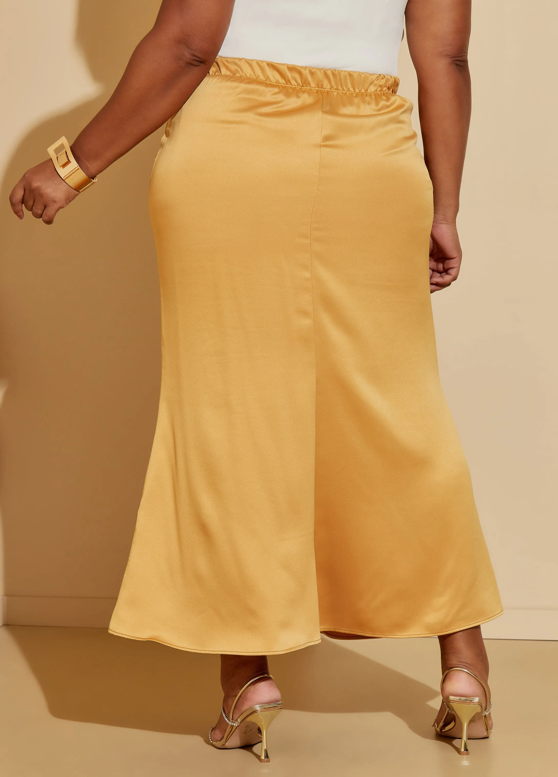 Satin Maxi Slip Skirt sold by Ashley Stewart product image thumbnail 2