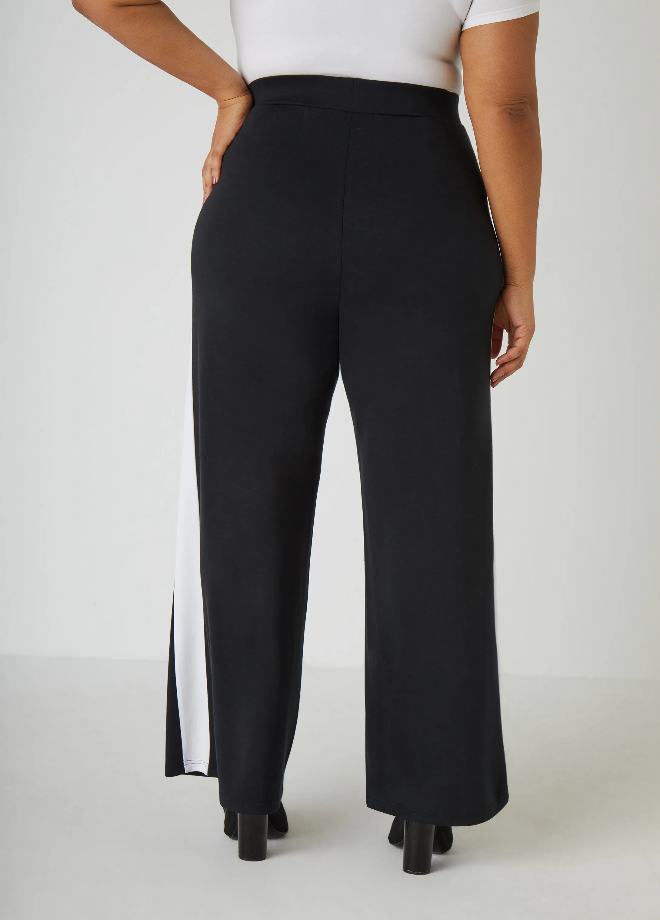 Striped Straight Leg Track Pants sold by Ashley Stewart product image thumbnail 2