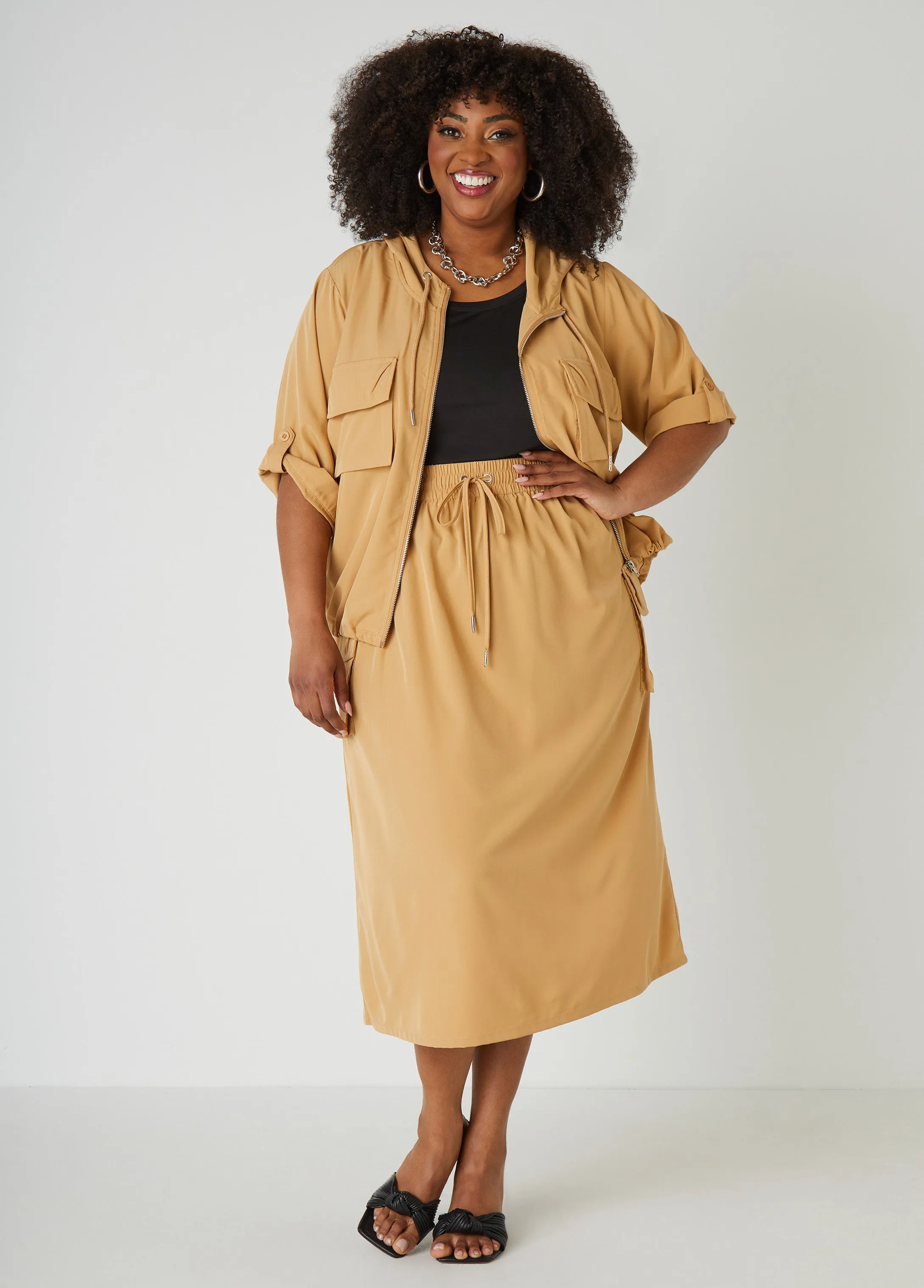 Midi Cargo Skirt sold by Ashley Stewart product image thumbnail 5