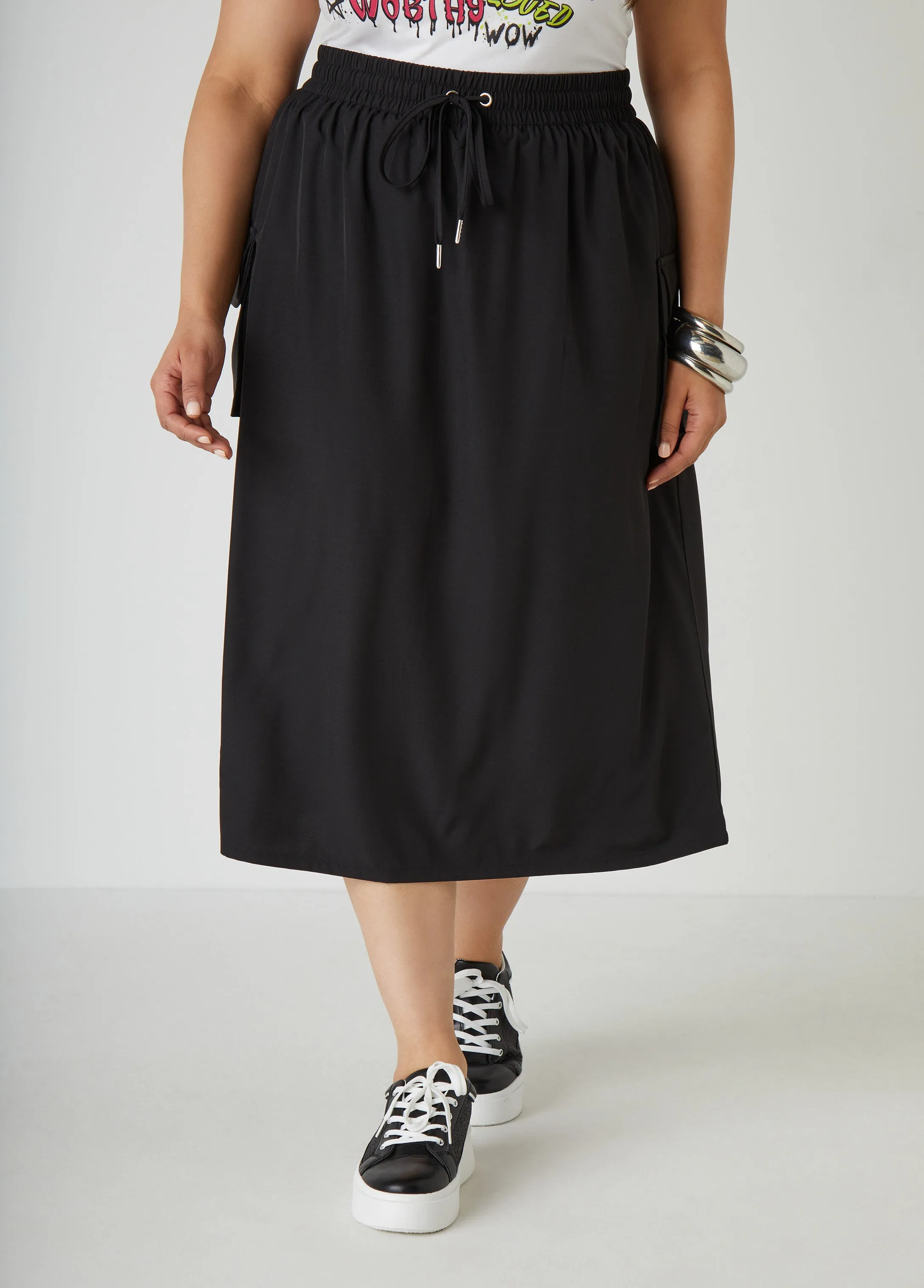 Midi Cargo Skirt sold by Ashley Stewart product image thumbnail 3