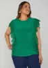 Eyelet Sleeved Jersey Top sold by Ashley Stewart