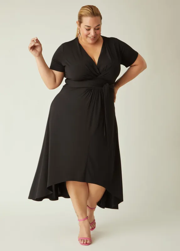 Belted Hi Low Midi Dress made by Ashley Stewart