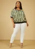 Zebra Dolman Sleeved Blouse sold by Ashley Stewart