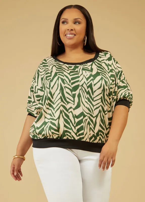 Zebra Dolman Sleeved Blouse sold by Ashley Stewart