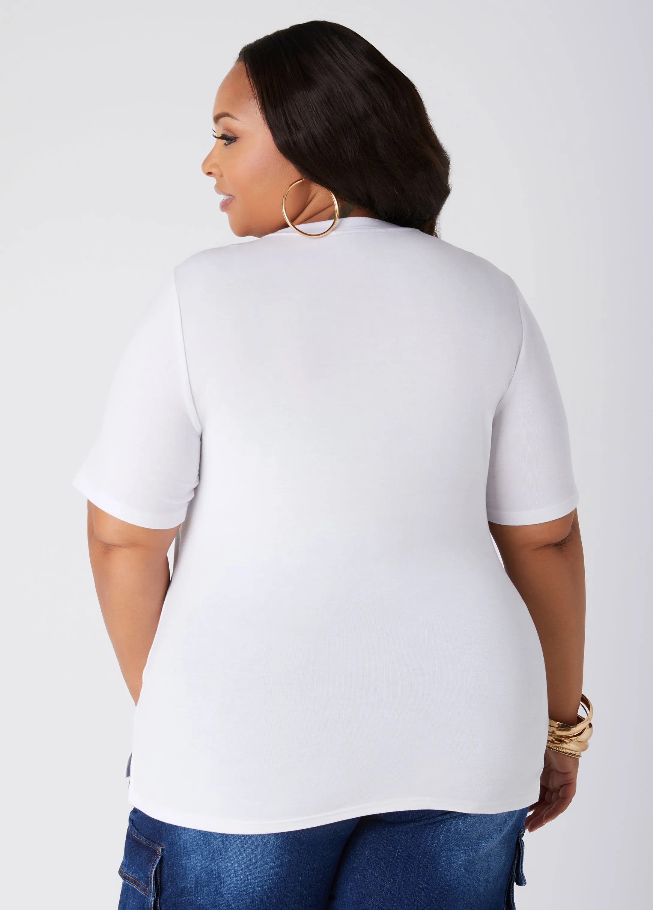 Eye Embellished Graphic Tee sold by Ashley Stewart product image thumbnail 2