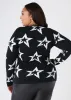 Star Jacquard Sweater sold by Ashley Stewart