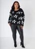 Star Jacquard Sweater sold by Ashley Stewart