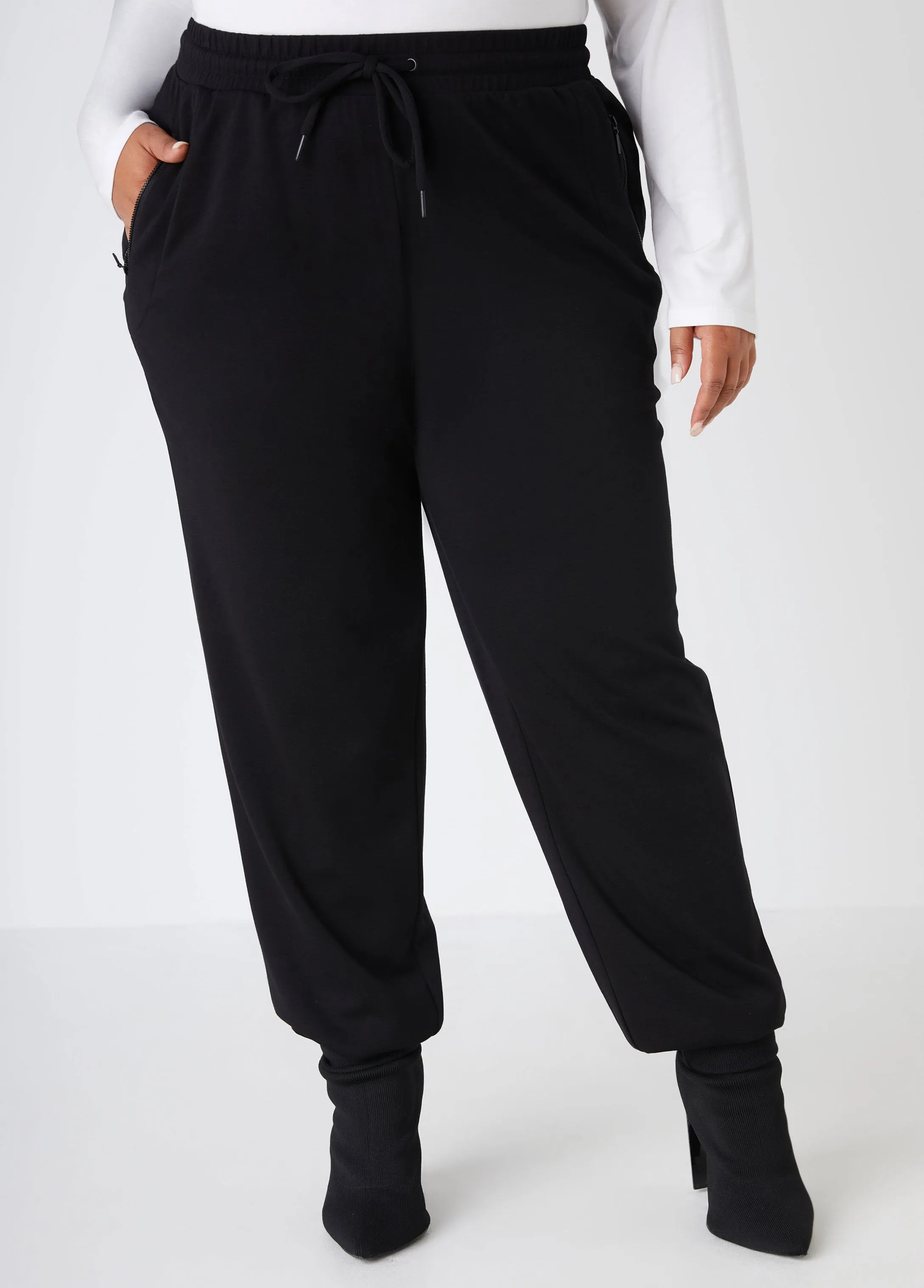 Stretch Knit Joggers sold by Ashley Stewart product image thumbnail 3
