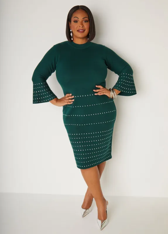Crystal Bodycon Sweater Dress sold by Ashley Stewart