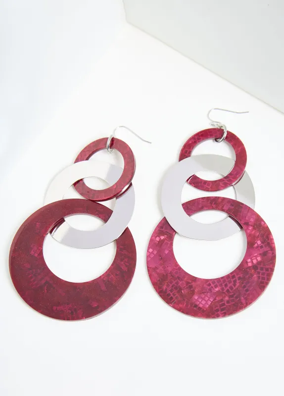 Glittered Ring Earrings sold by Ashley Stewart