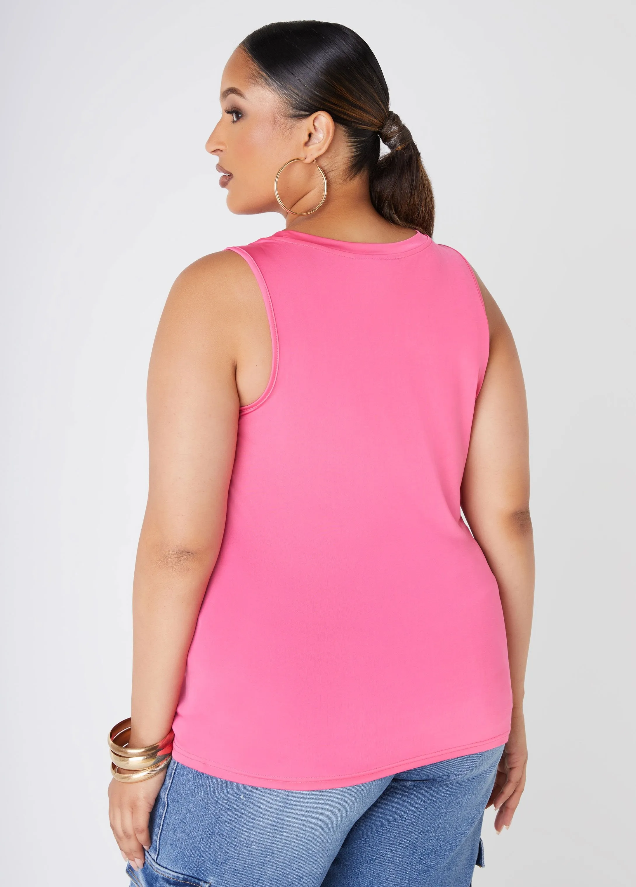 The Basic Knit Cami Top sold by Ashley Stewart product image thumbnail 5