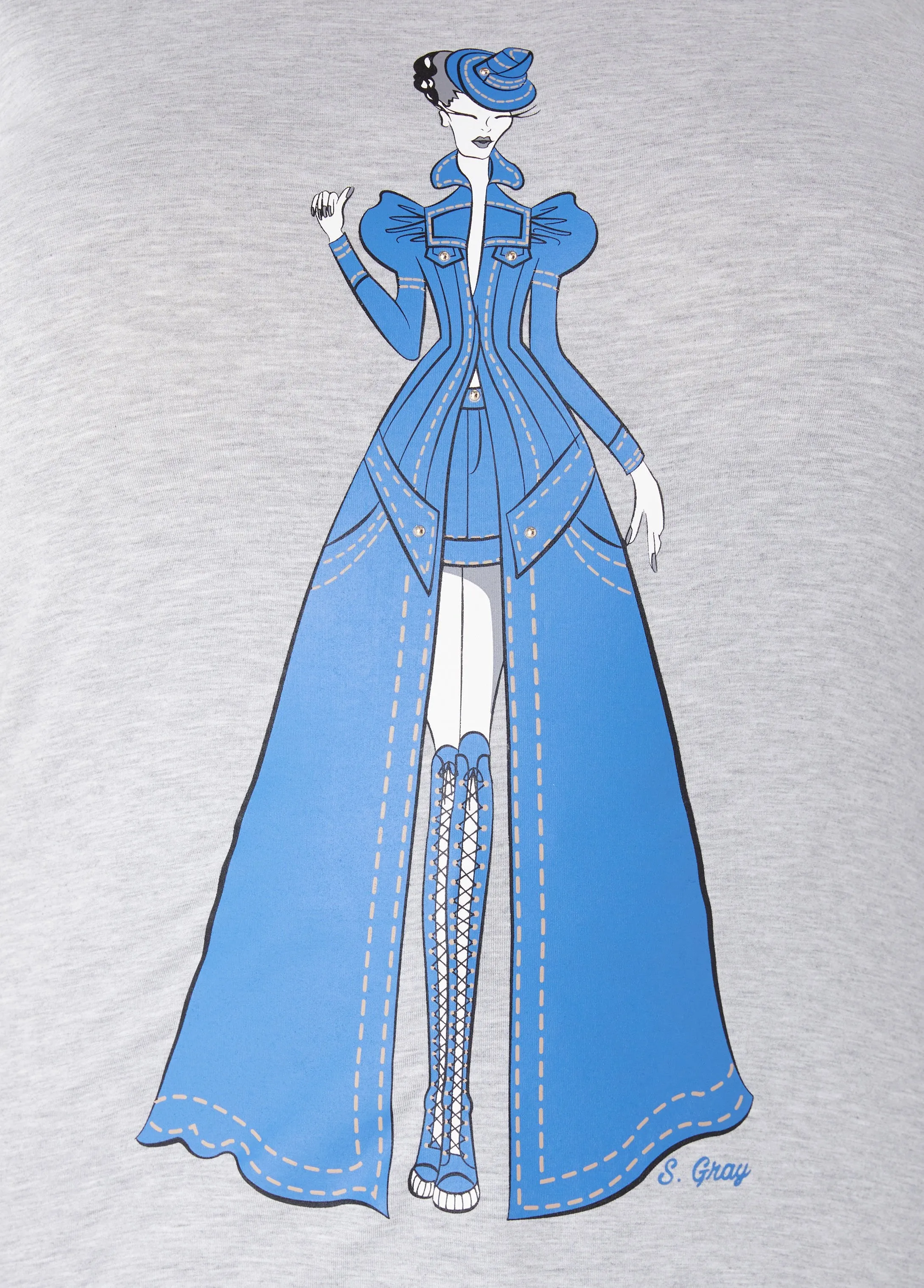 Sheila Gray Embellished Graphic Tee sold by Ashley Stewart product image thumbnail 4