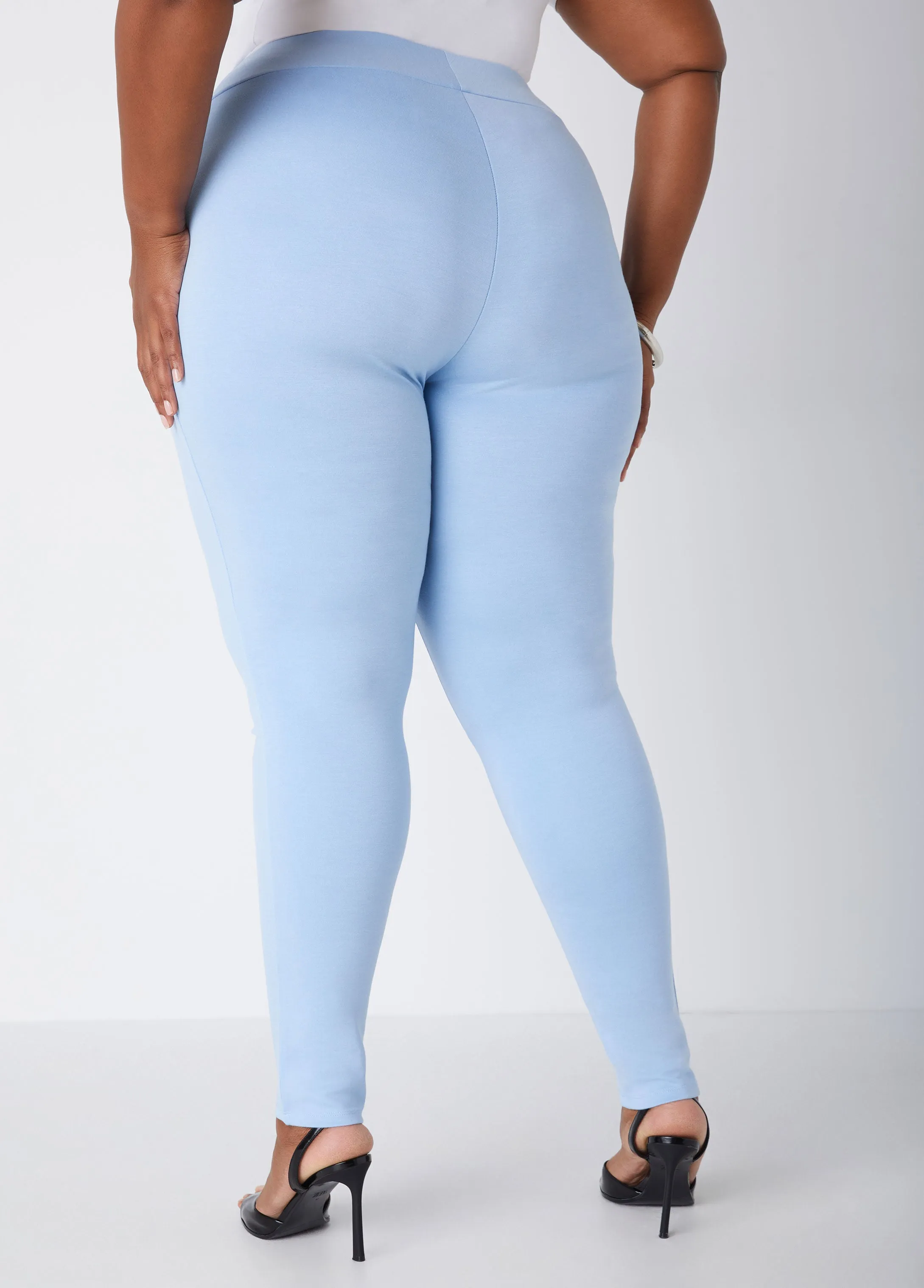 Seamed High Waist Ponte Leggings sold by Ashley Stewart product image thumbnail 2