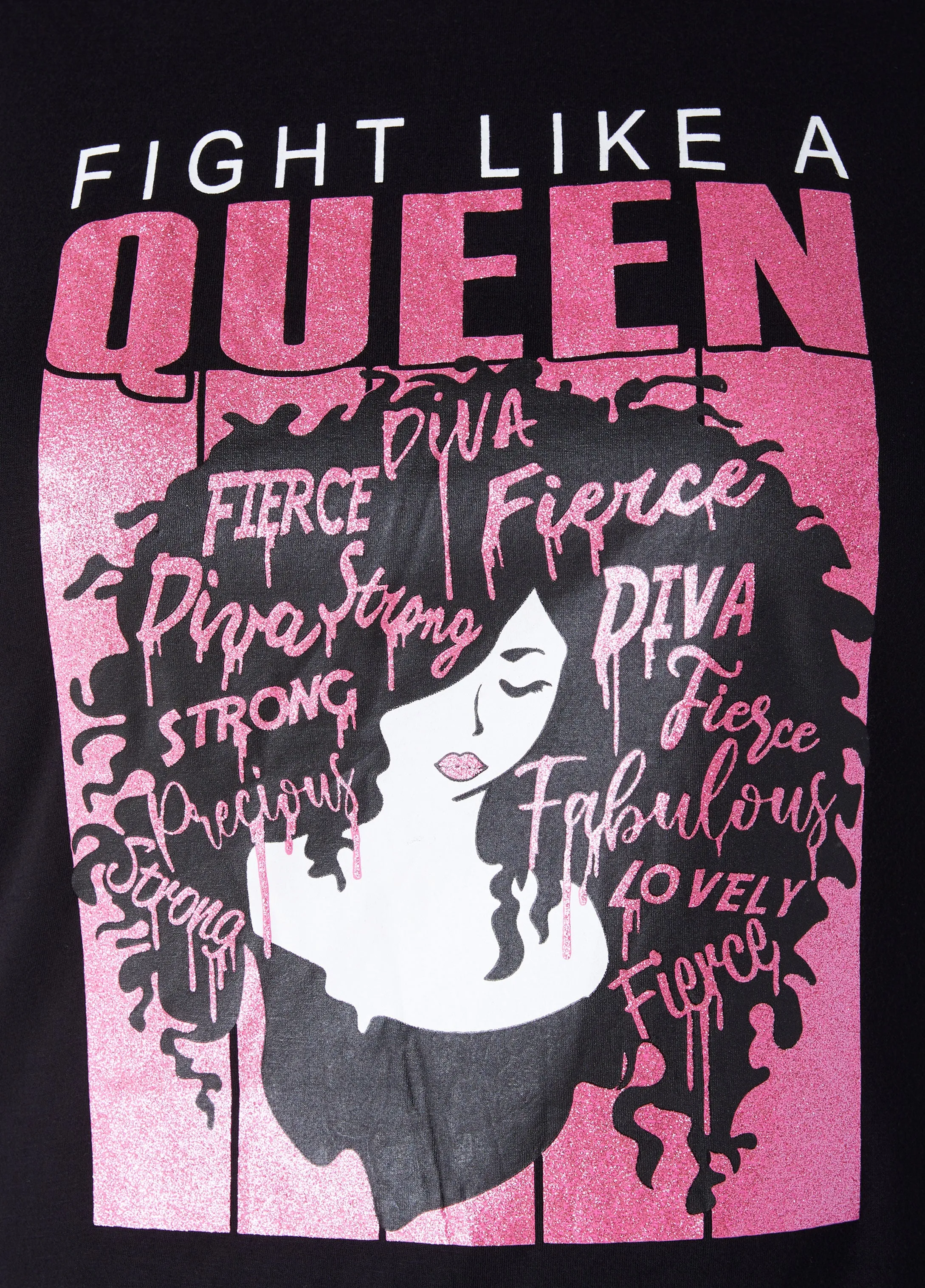 Fight Like A Queen Graphic Tee sold by Ashley Stewart product image thumbnail 4